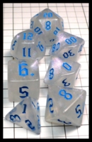 Dice : Dice - Dice Sets - Pechoi Opaque With Irradecent Glitter and Blue Numerals - Amazon Jan 2024 - Copy